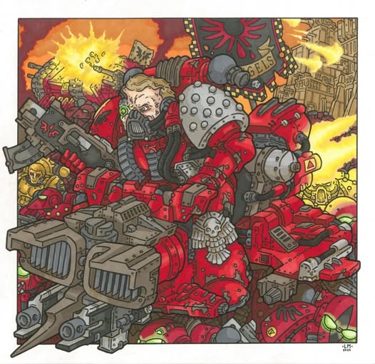 Crimson Blaze Space Marine Artwork