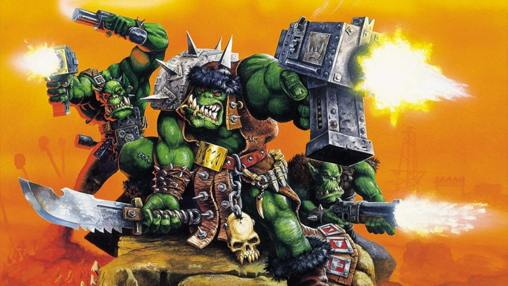 Ork Warriors in Action Warhammer Scene