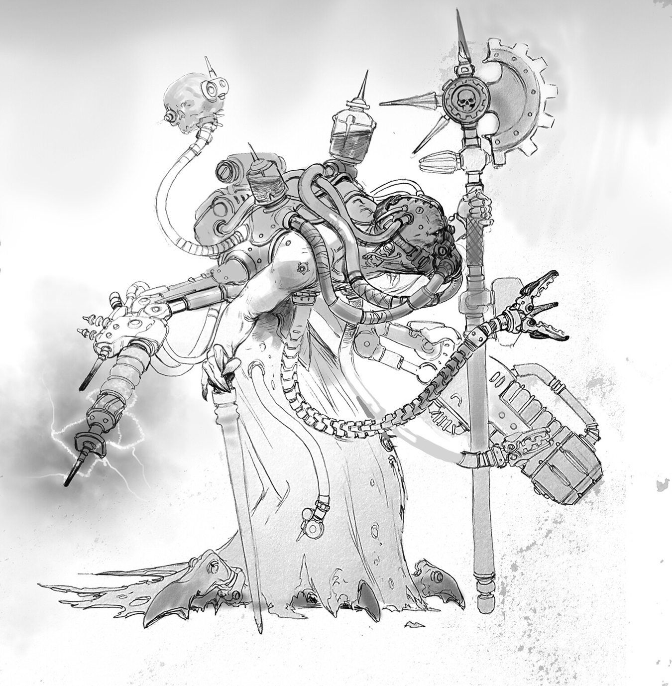 Tech-Priest, Adeptus Mechanicus Sketch