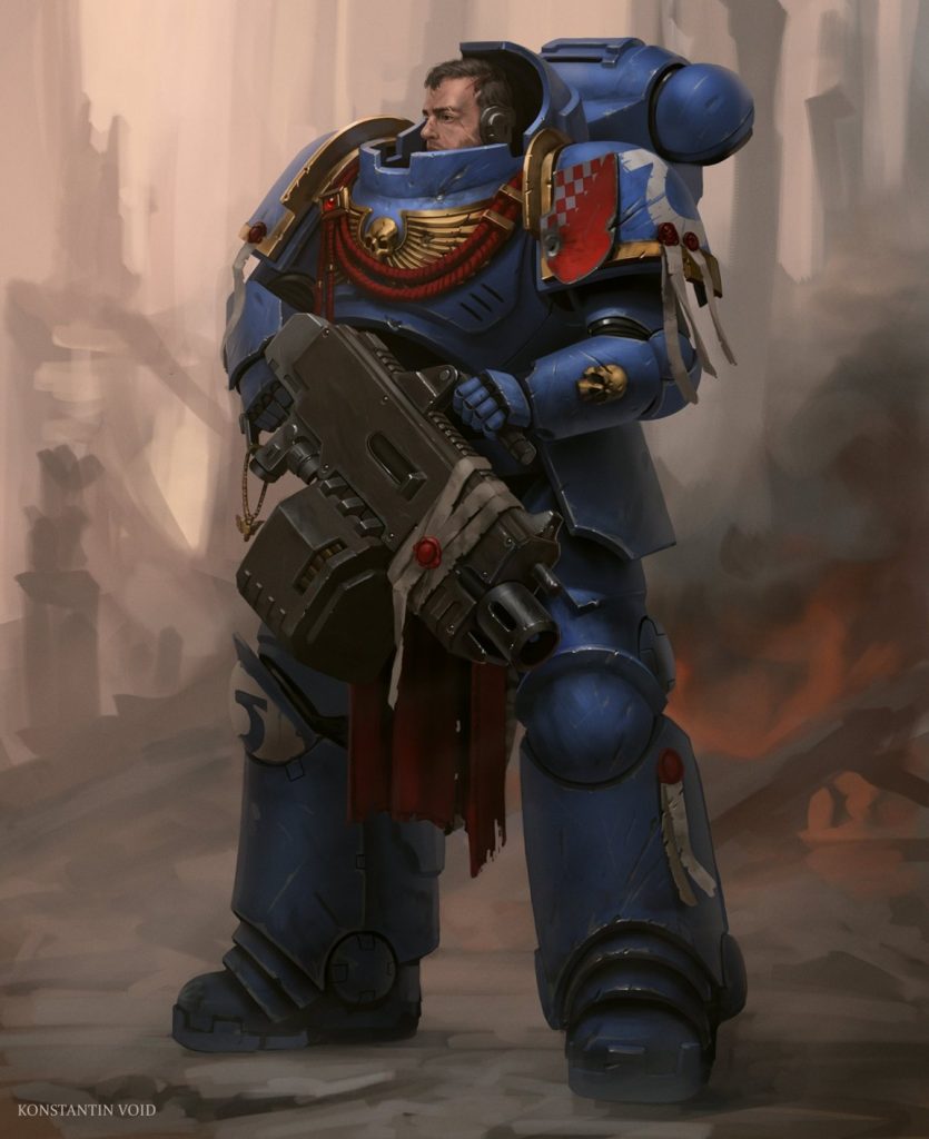 Space Marine Equipped With a Bolt Rifle