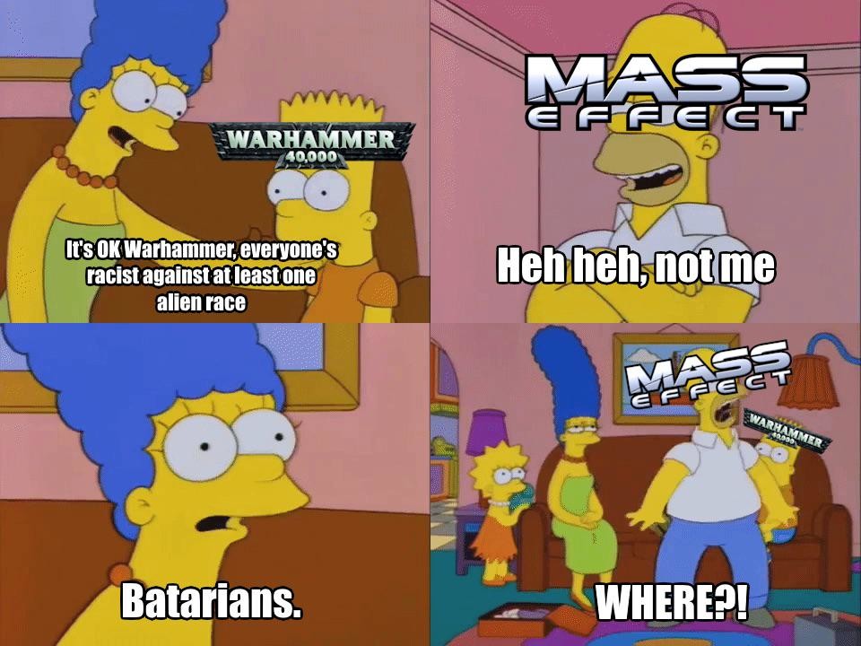 Warhammer 40k vs Mass effect Space Alien Racism