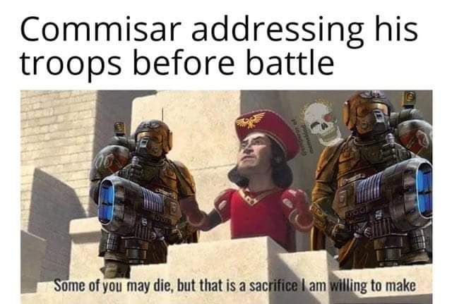 Commissar Addressing His Troops Before Battle Meme