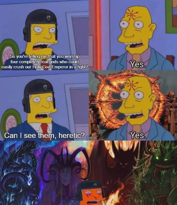 A Warhammer Meme with Simpsons