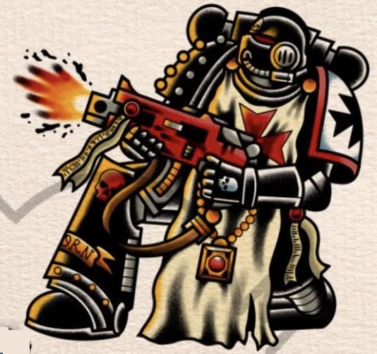 Black Templars Tattoo Design
