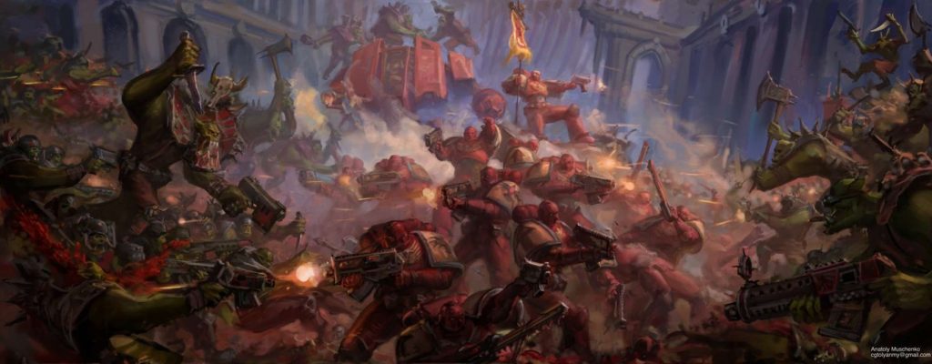 Blood Angels Versus Orks Epic Clash