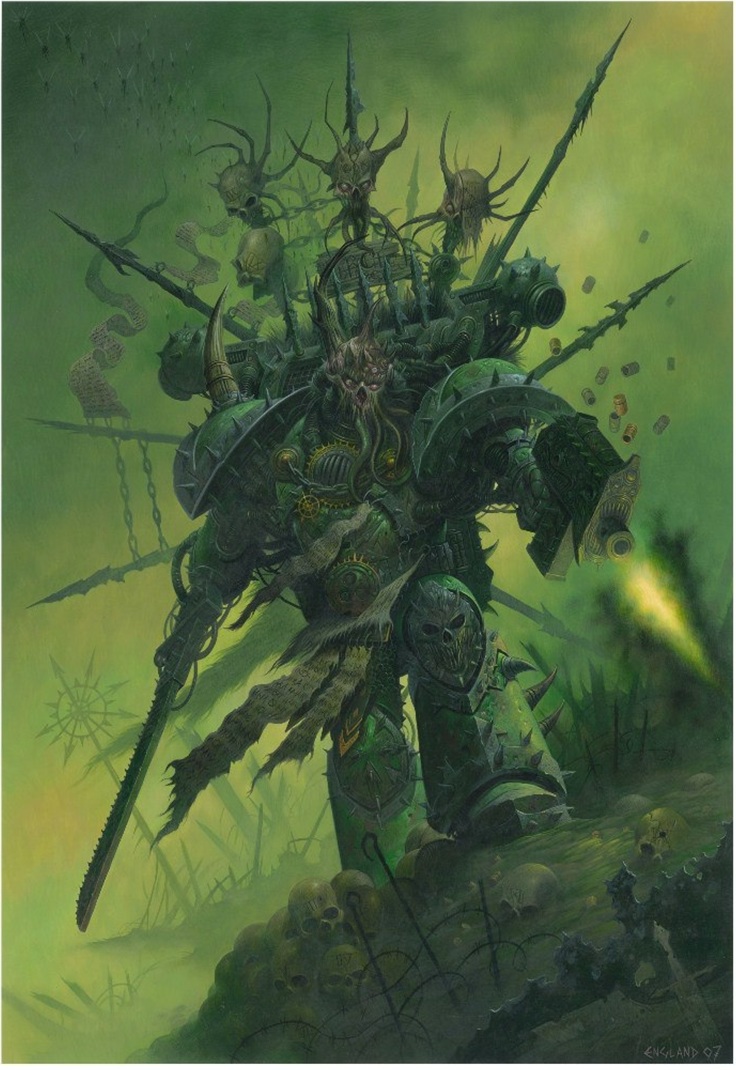 Death Guard Chaos Space Marine Warhammer Artwork