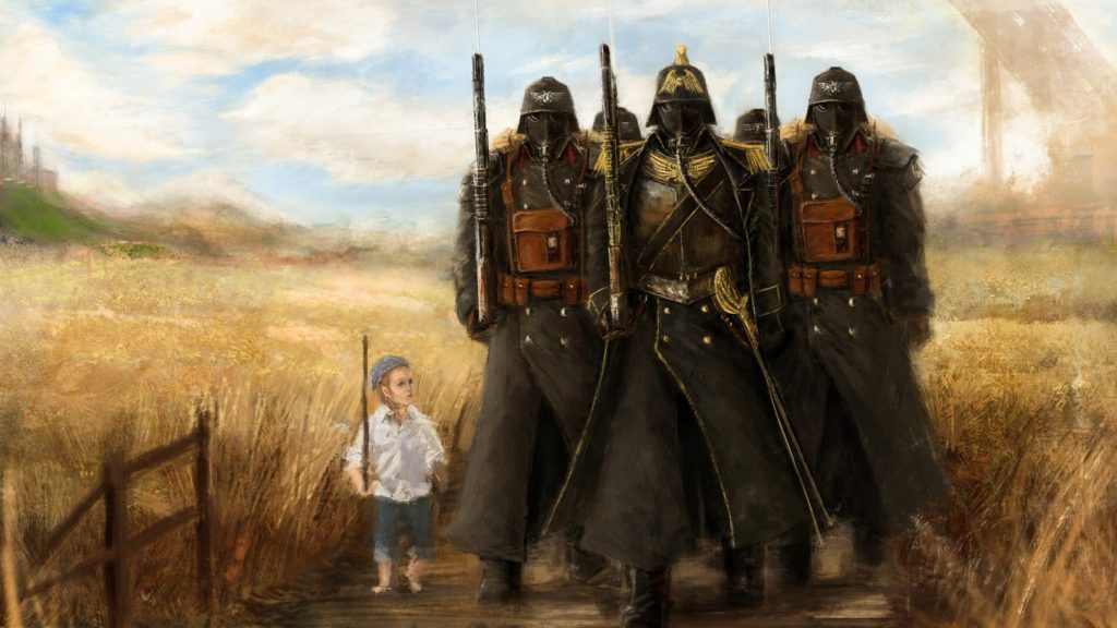 Death Korps Of Krieg Marching With a Child