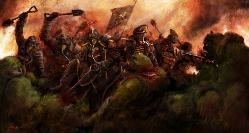 Death Korps of Krieg Versus Orks Artwork