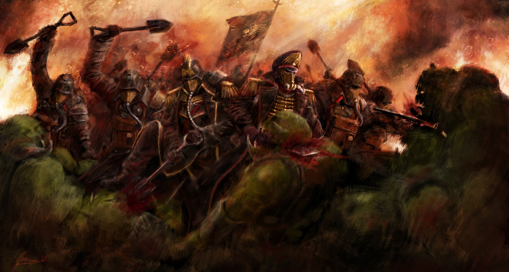 Death Korps of Krieg Versus Orks Artwork Death Korps of Krieg Versus Orks Artwork