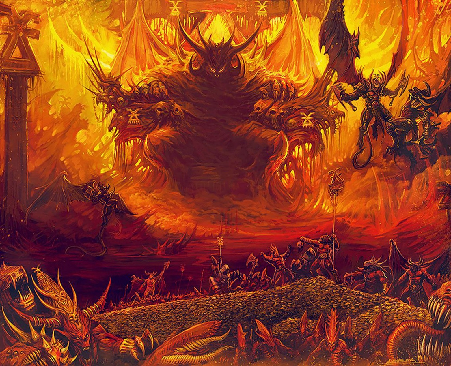 Khorne, The Blood God Warhammer Art Khorne, The Blood God Warhammer Art