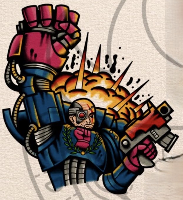 Crimson Fists Tattoo Designs