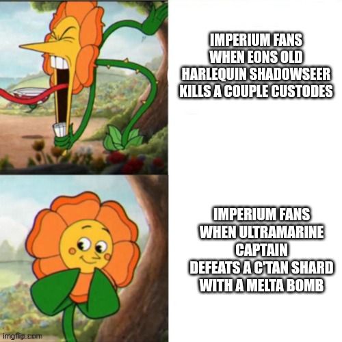 Warhammer 40k inconsistency love it though meme