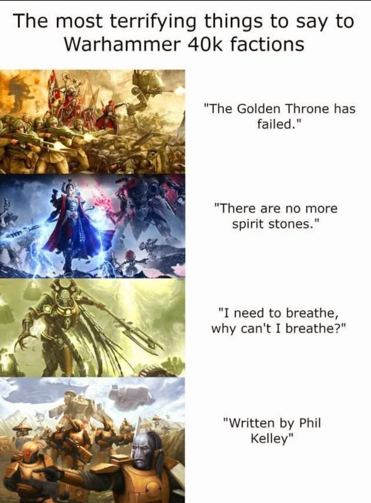 Most terrifying things in Warhammer 40k meme