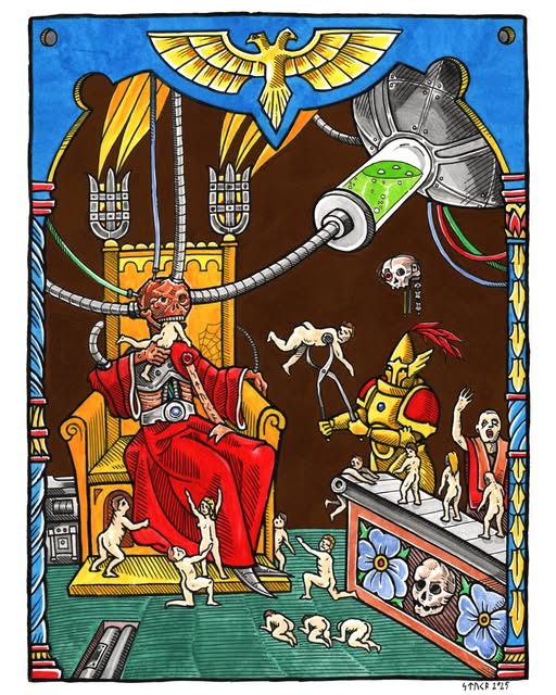Emperor of Mankind Colorful Illustration