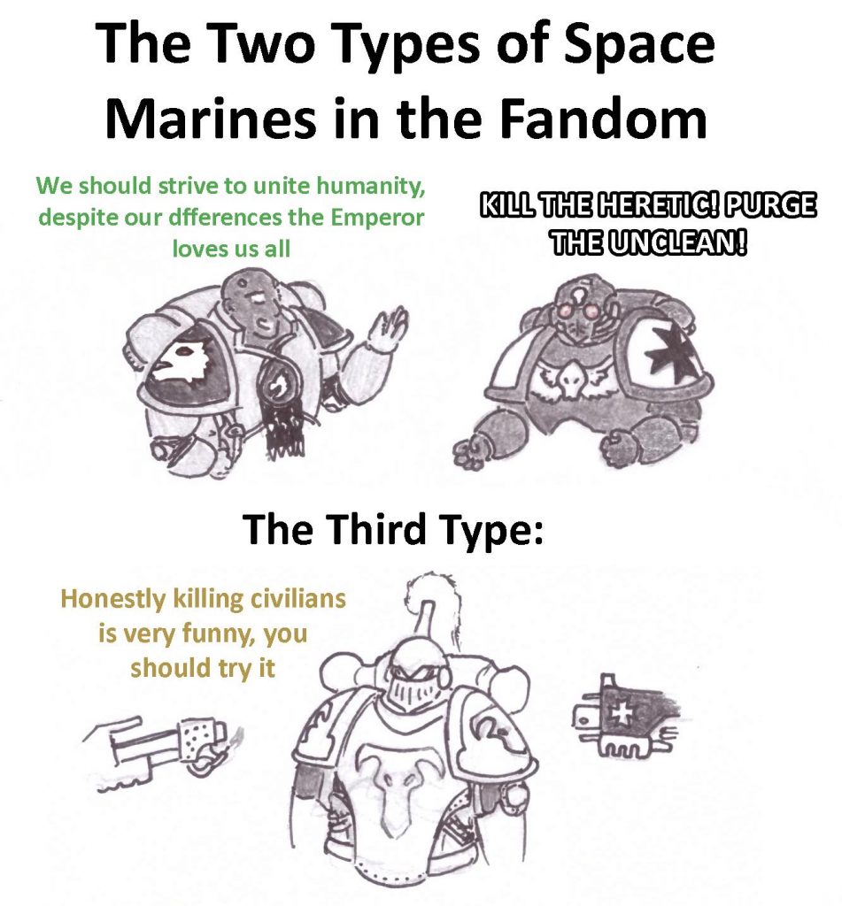 The two types of Space Marine in the fandom