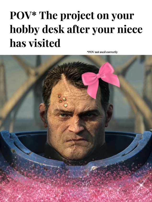 The Project on your hobby desk after your neice has visited