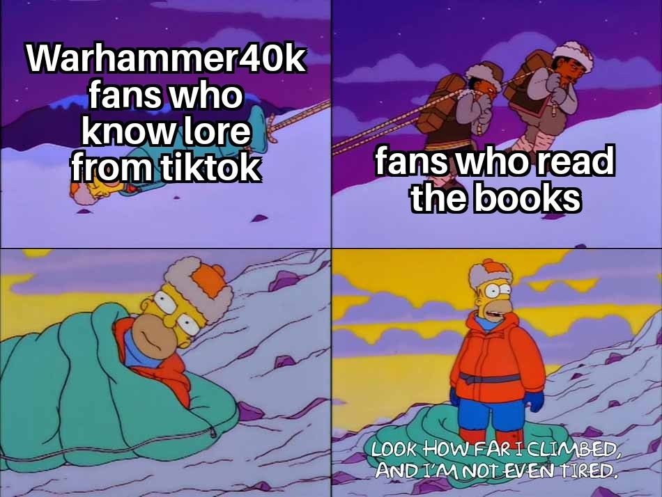 Don’t sleep on the old rulebooks and codex.