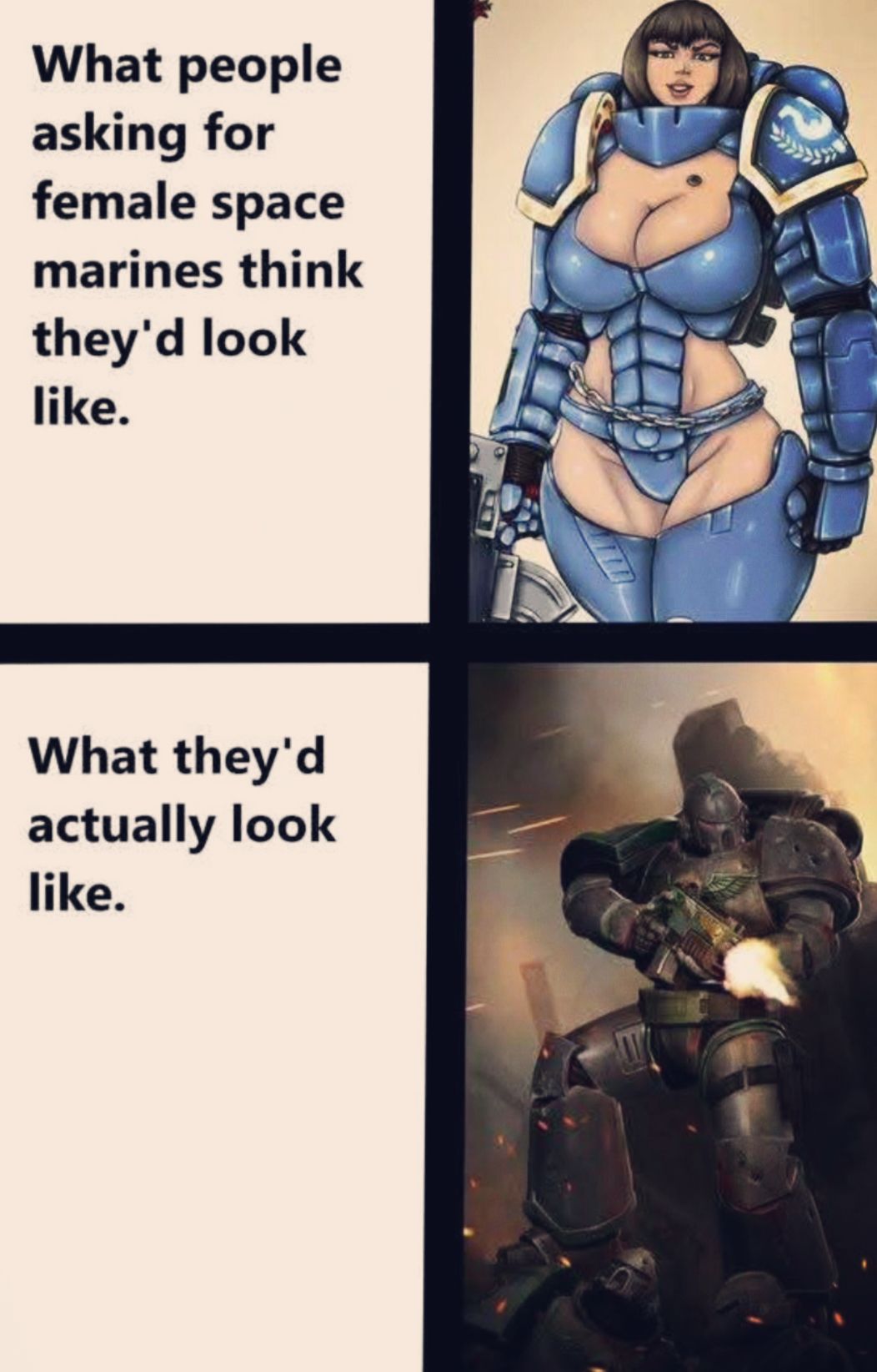 What would a Female Space Marine Would Look Like