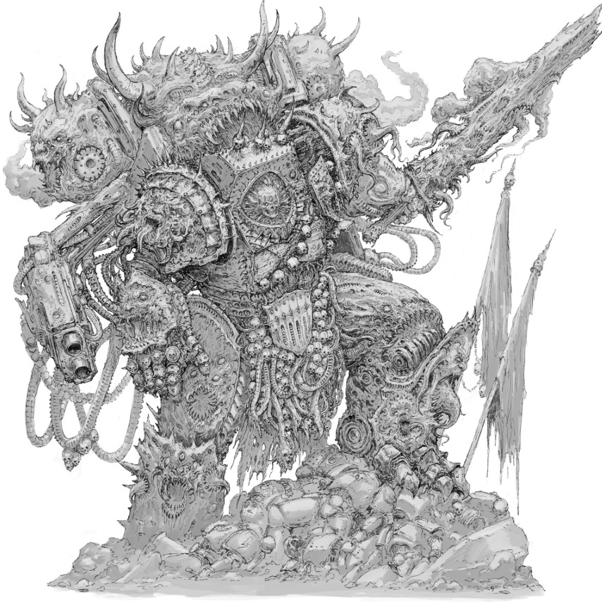 Chaos Space Marine Warhammer Amazing Sketch