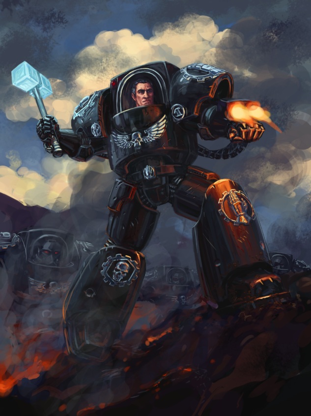 Gabriel Santar, First Captain of the Iron Hands Legion Artwork
