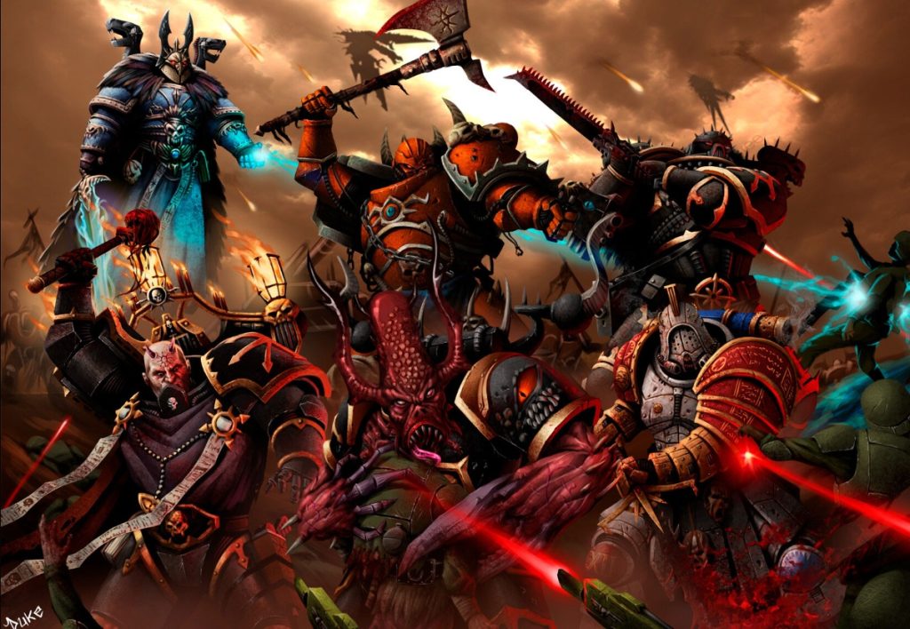 Chaos Warband Killing Imperial Guardsmen