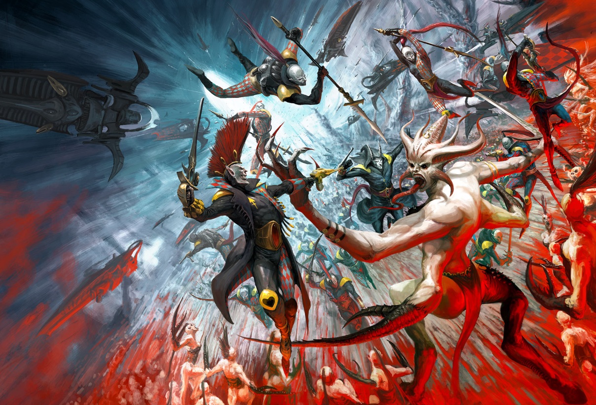 Harlequins, Aeldari Warriors Versus Keeper of Secrets, Greater Daemon of Slaanesh