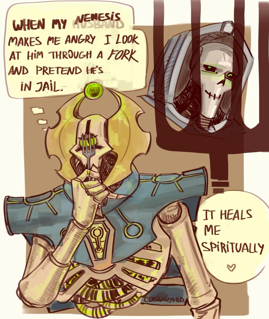 Ahhh, it makes him feel better to look at him, how romantic