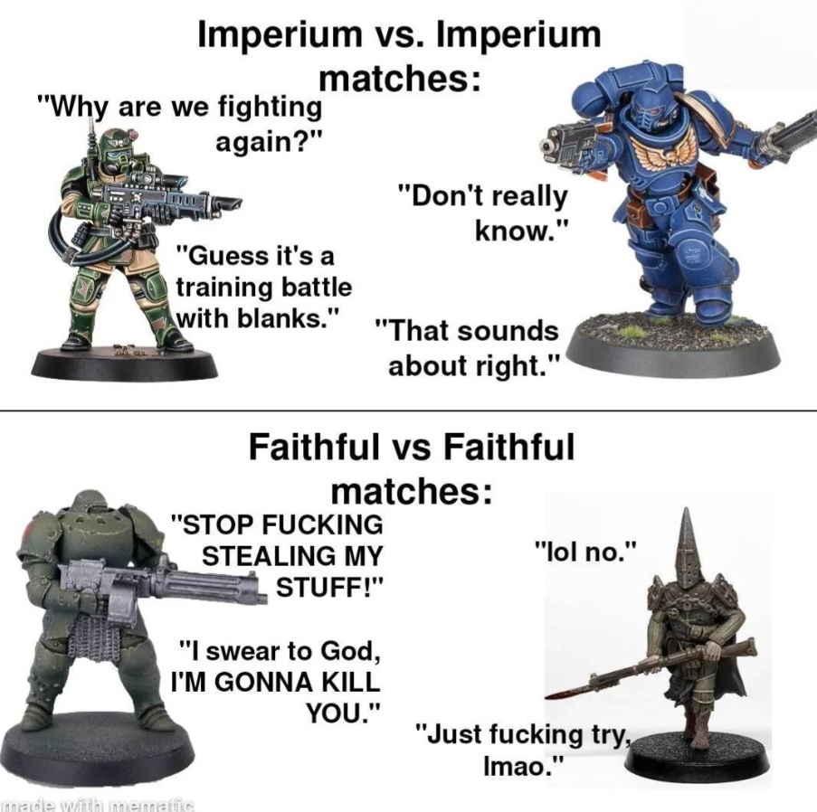 Imperium Vs. Imperium Warhammer Meme