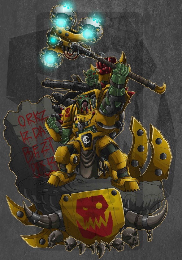 Ork Warboss Warhammer 40k Art