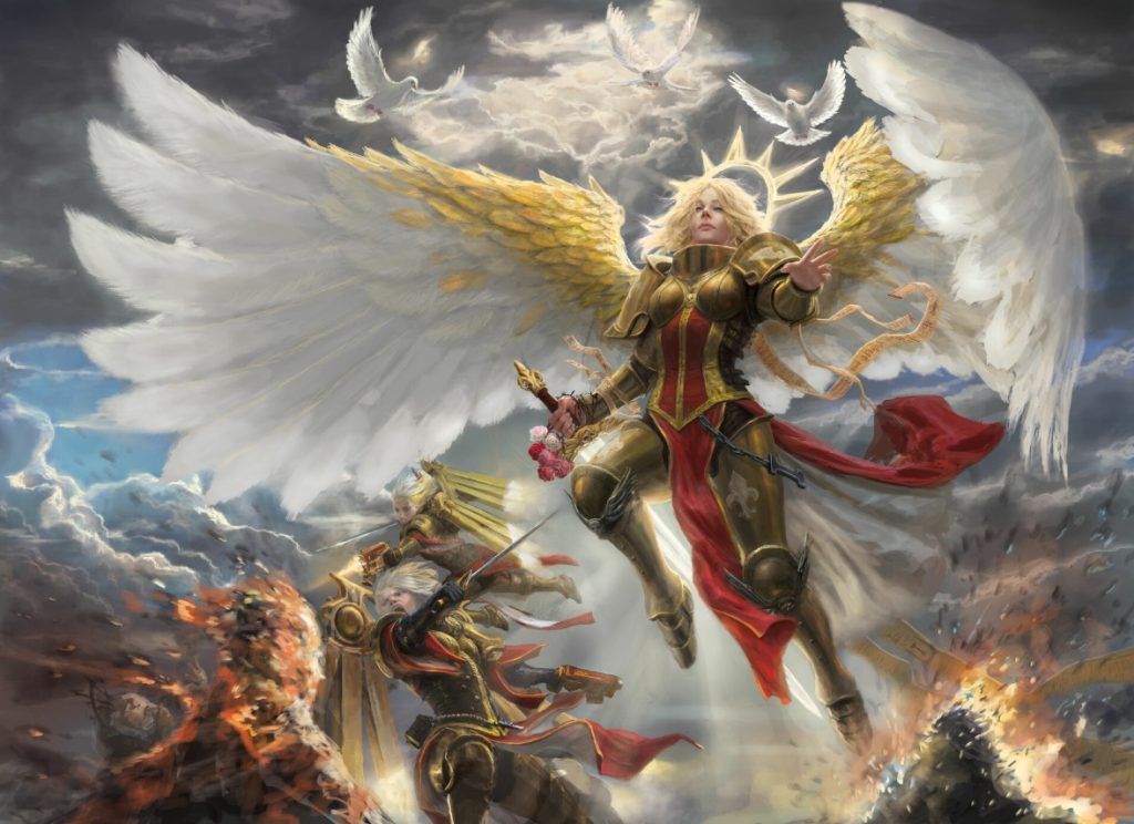 Saint Celestine Fighting Alongside Canonesses Genevieve and Eleanor