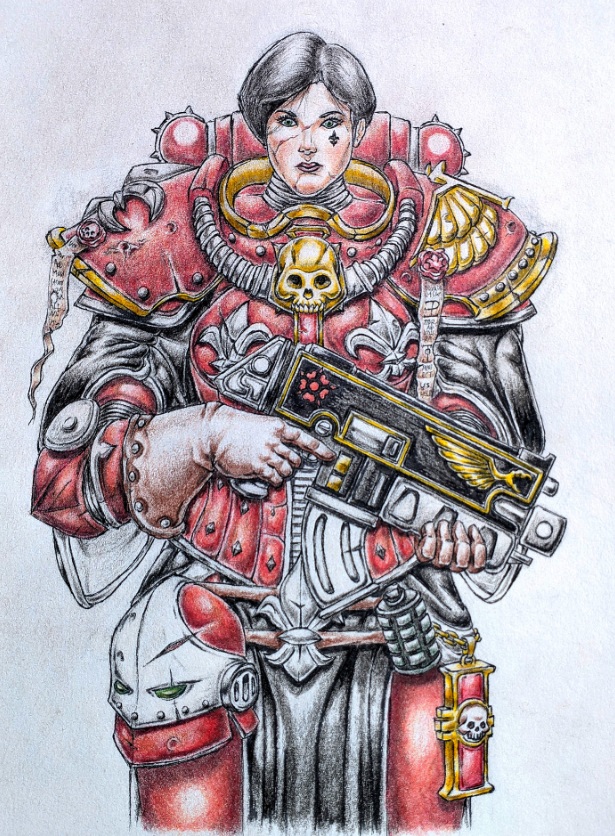 Battle Sister from the Order of the Bloody Rose Art
