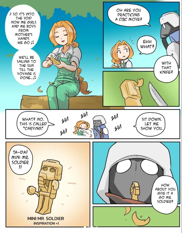 Mr. Soldier and Ms Citizen Carving Wood Part 1