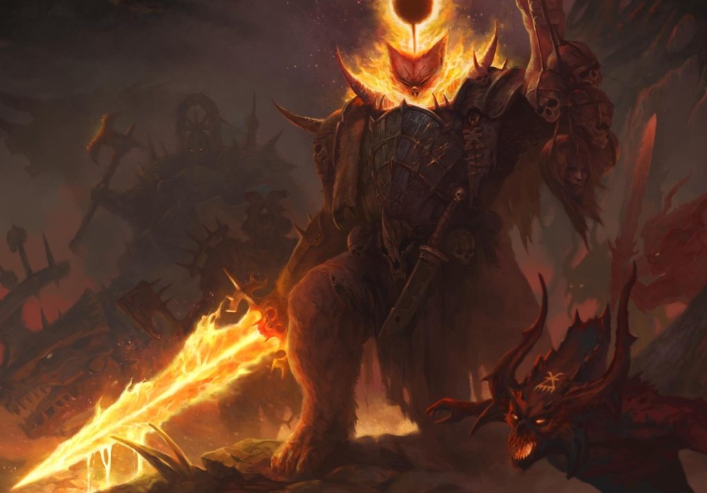 Moogle Knight from FFXIV as a Daemon Champion of Khorne