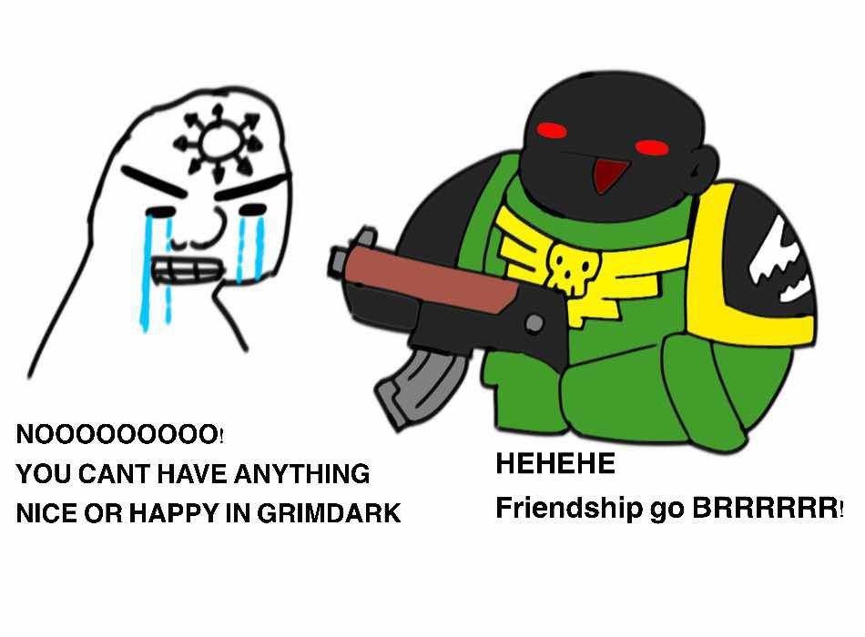 Salamander: *proceeds to barbecue Eldar children*, Warhammer Meme