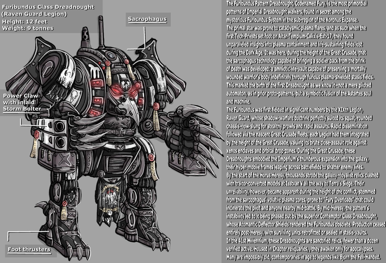 Furibundus Class Dreadnought, Raven Guard Legion