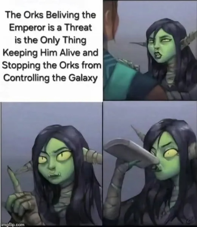 Gibberish from a drunk Ork