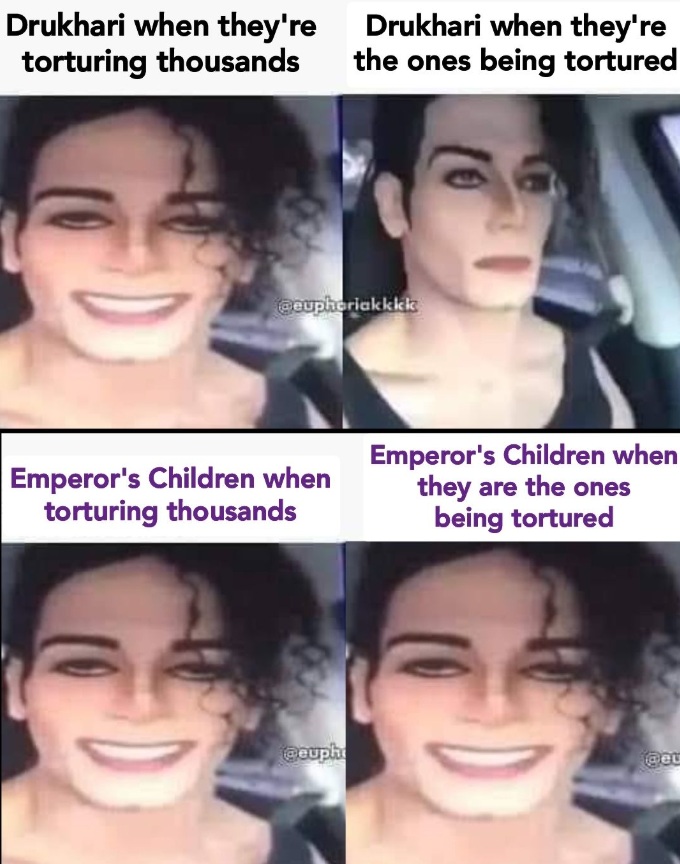 Drukhari vs Emperor’s Children reactions