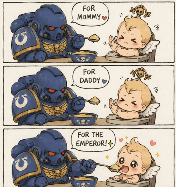 Baby knows best! Warhammer meme